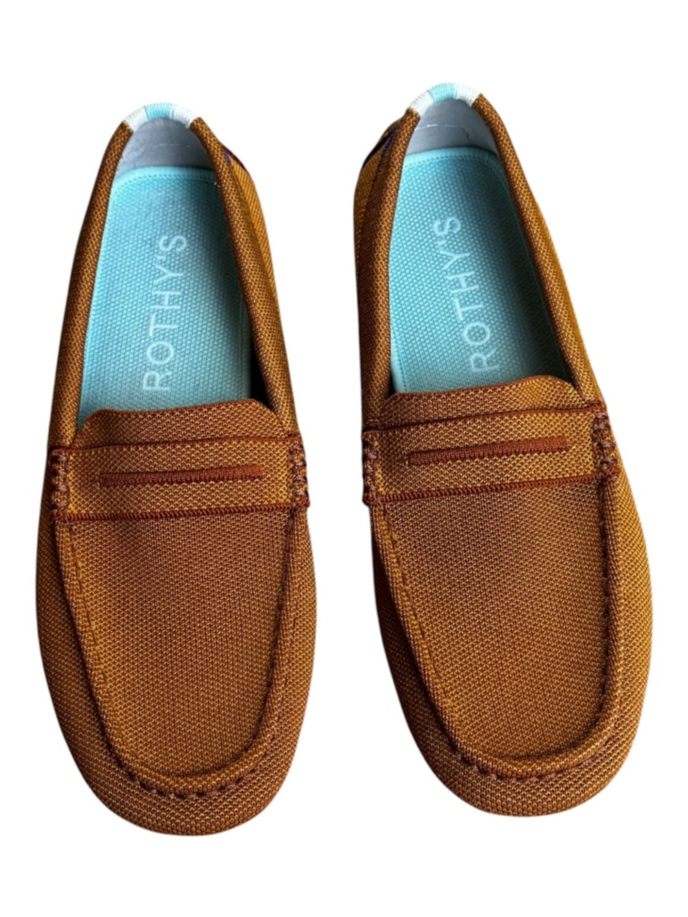 Rothy's The Driver Driving Loafer Slip On Flat Cognac Women's Sz 10 EUC - Picture 2 of 12